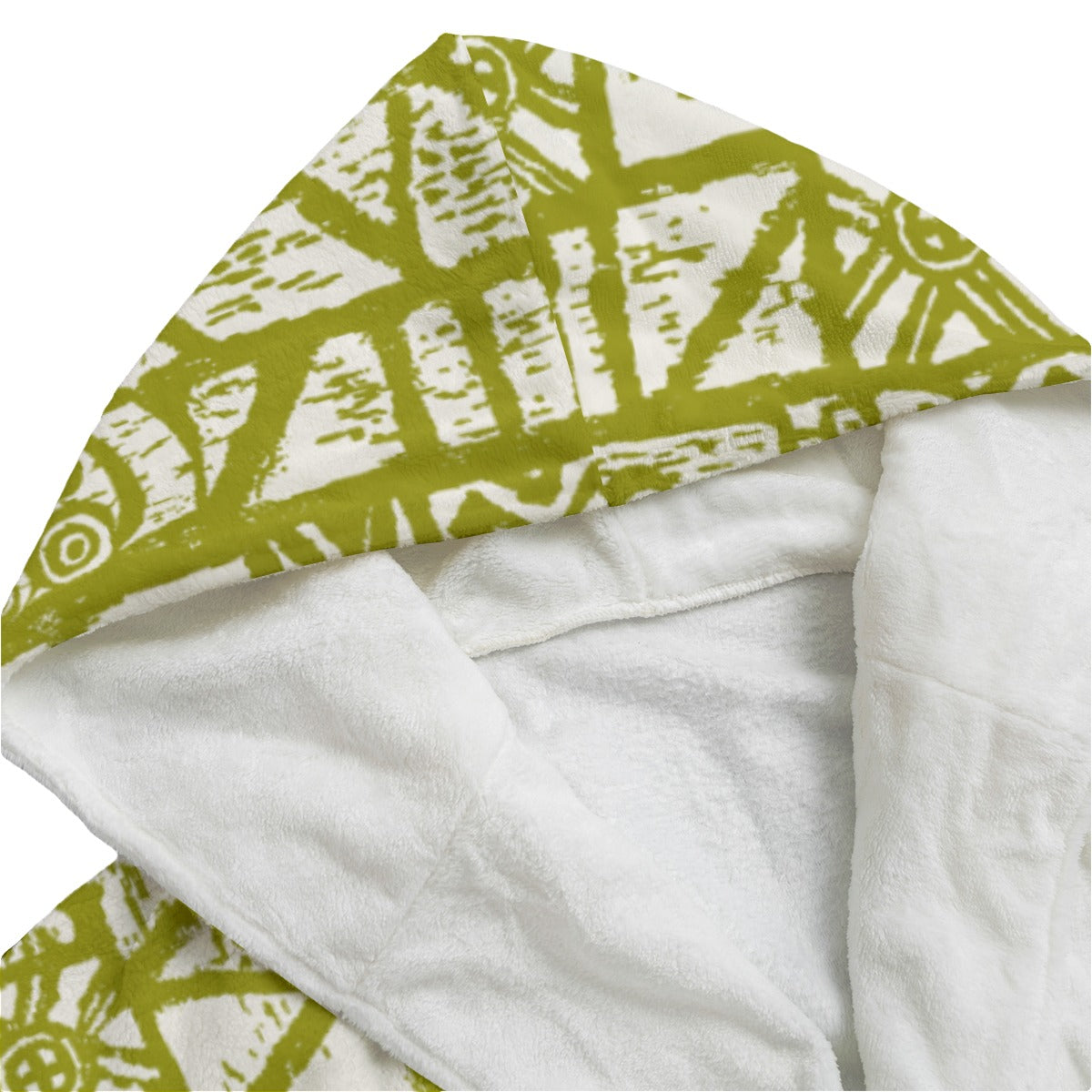 The Aloha Bathrobe – Shelter Island Tapa: White+Olive