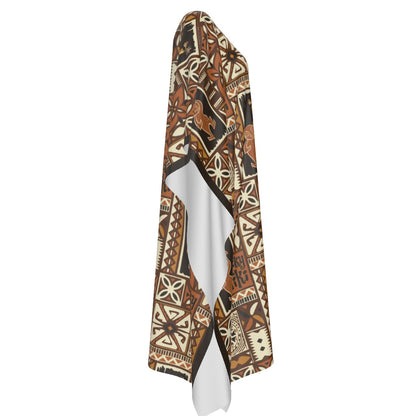 Simple Caftan - Lucky Tiki: Brown + Orange
