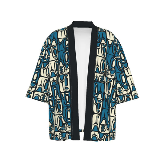 The Cabana Kimono – Circa70: Blue + White