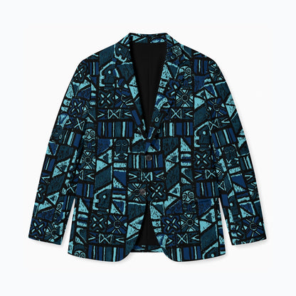 Aloha Blazer-Shelter Island Tapa: Blue