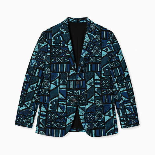 Aloha Blazer-Shelter Island Tapa: Blue