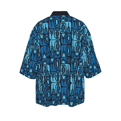 The Cabana Kimono – Circa70: Dark Blue + Light Blue