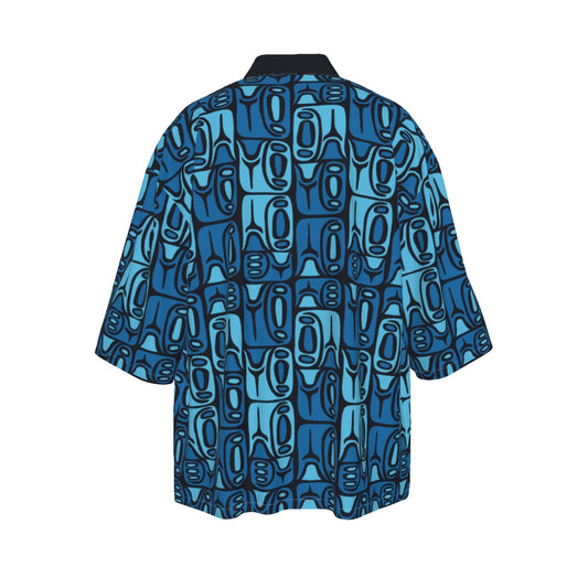 The Cabana Kimono – Circa70: Dark Blue + Light Blue