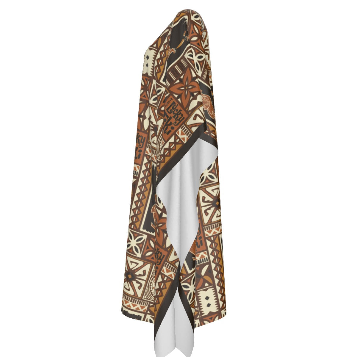 Simple Caftan - Lucky Tiki: Brown + Orange