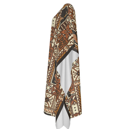 Simple Caftan - Lucky Tiki: Brown + Orange