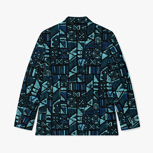 Aloha Blazer-Shelter Island Tapa: Blue