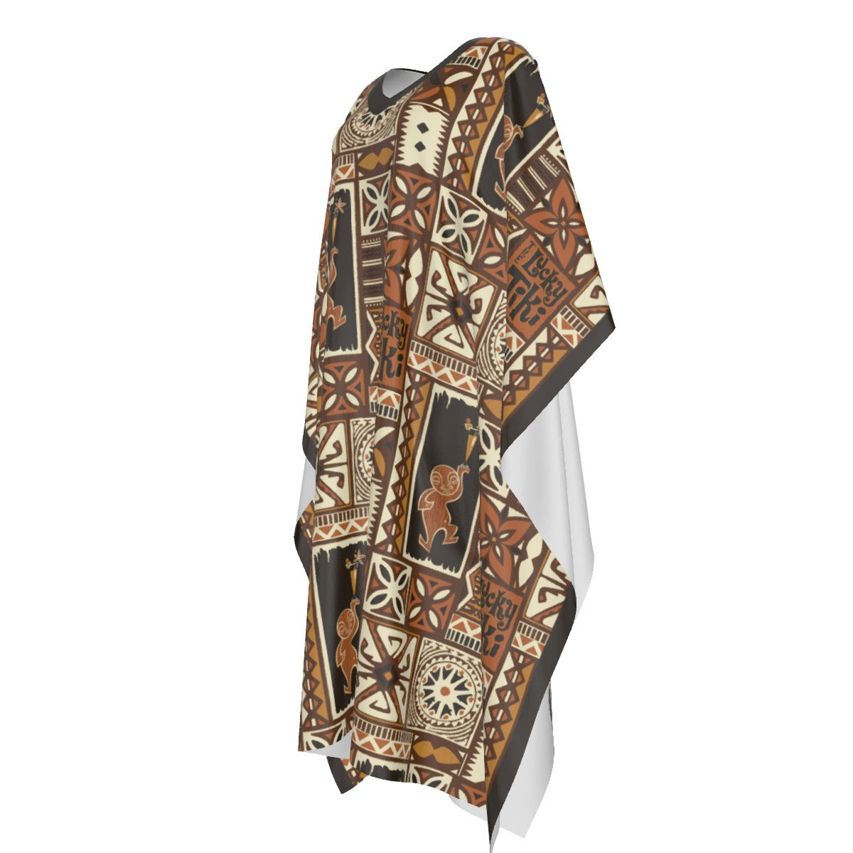 Simple Caftan - Lucky Tiki: Brown + Orange