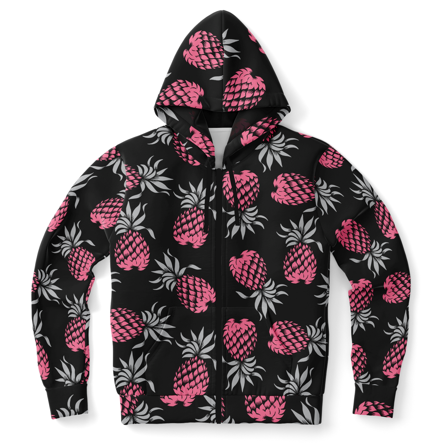 The Aloha Hoodie – Pineapples of Eternity: Black+Grey+Pink