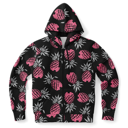 The Aloha Hoodie – Pineapples of Eternity: Black+Grey+Pink