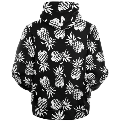The Aloha Sherpa-Lined Hoodie – Pineapples of Eternity: Black+White
