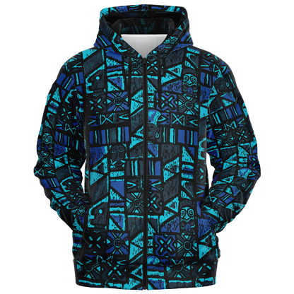 The Aloha Hoodie – Shelter Island Tapa: Midnight Lagoon
