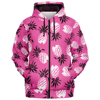 The Aloha Hoodie – Pineapples of Eternity: Pink+Black+White