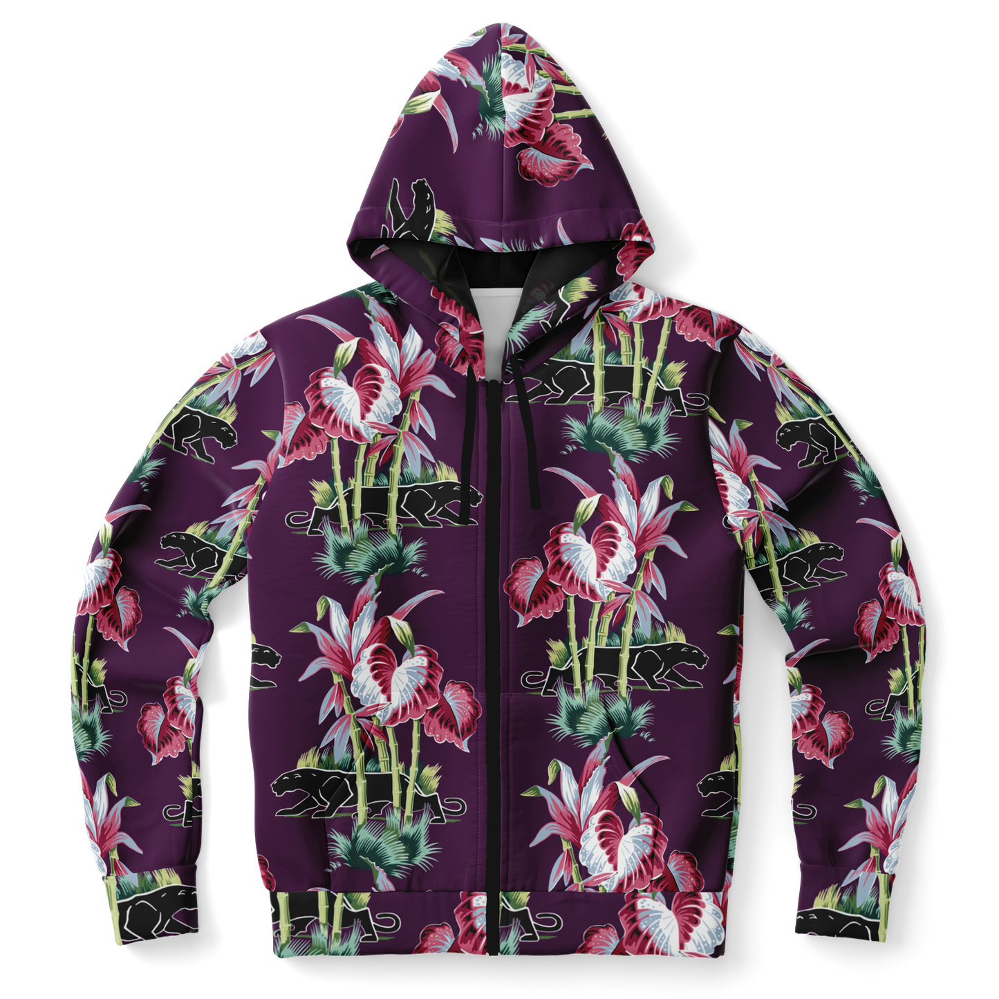 The Aloha Hoodie – Jungle Cat: Purple+Black
