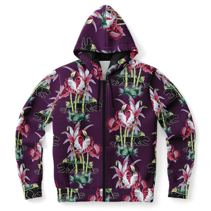 The Aloha Hoodie – Jungle Cat: Purple+Black