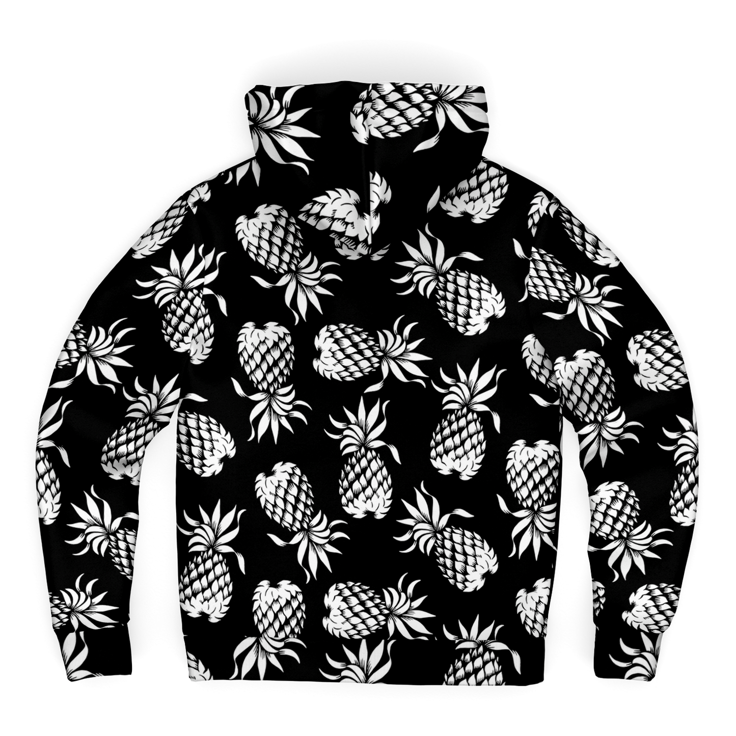 The Aloha Sherpa-Lined Hoodie – Pineapples of Eternity: Black+White