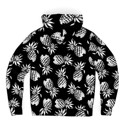 The Aloha Sherpa-Lined Hoodie – Pineapples of Eternity: Black+White