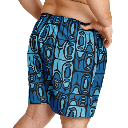 Swim Trunks – PLUS SIZE – Circa70: Dark Blue+Light Blue