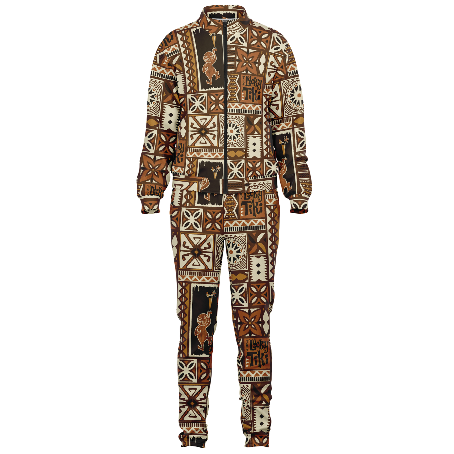 The Aloha Tracksuit – LuckyTiki: Brown+Orange