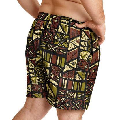 Swim Trunks – PLUS SIZE – Shelter Island Tapa: Jungle Trail