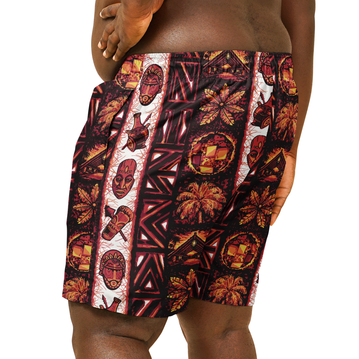 Swim Trunks – PLUS SIZE– Caliente: Red