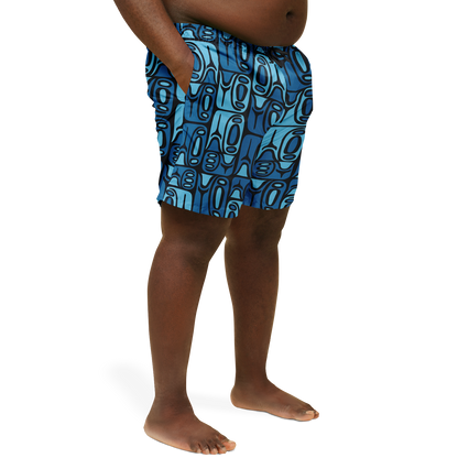 Swim Trunks – PLUS SIZE – Circa70: Dark Blue+Light Blue