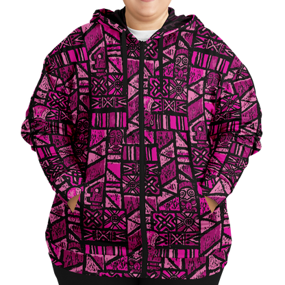 The Aloha Hoodie - PLUS-SIZE – Shelter Island Tapa: Dragon Fruit