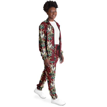 The Aloha Tracksuit – Jungle Cat: Dark Red+Black