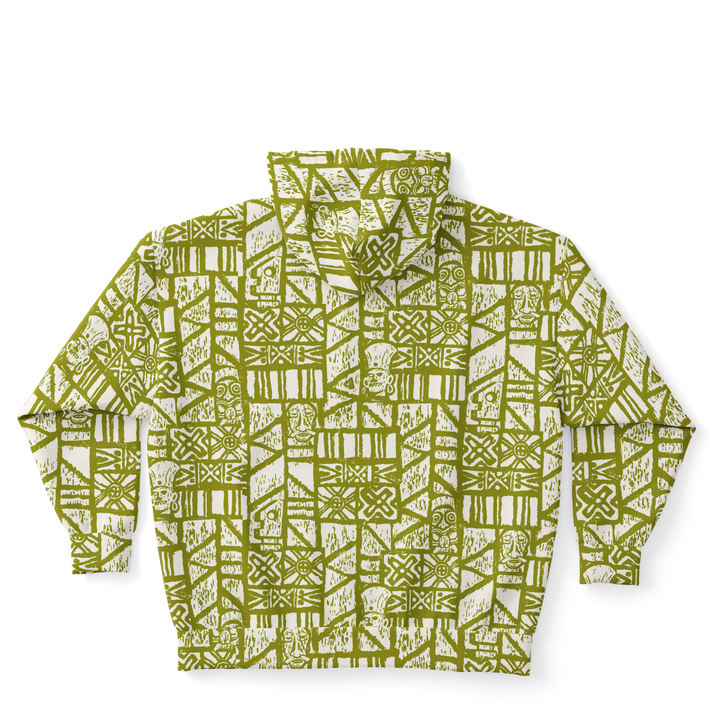 The Aloha Hoodie - PLUS-SIZE – Shelter Island Tapa: White+Olive