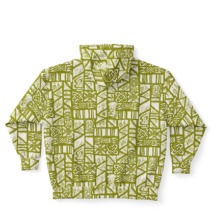 The Aloha Hoodie - PLUS-SIZE – Shelter Island Tapa: White+Olive