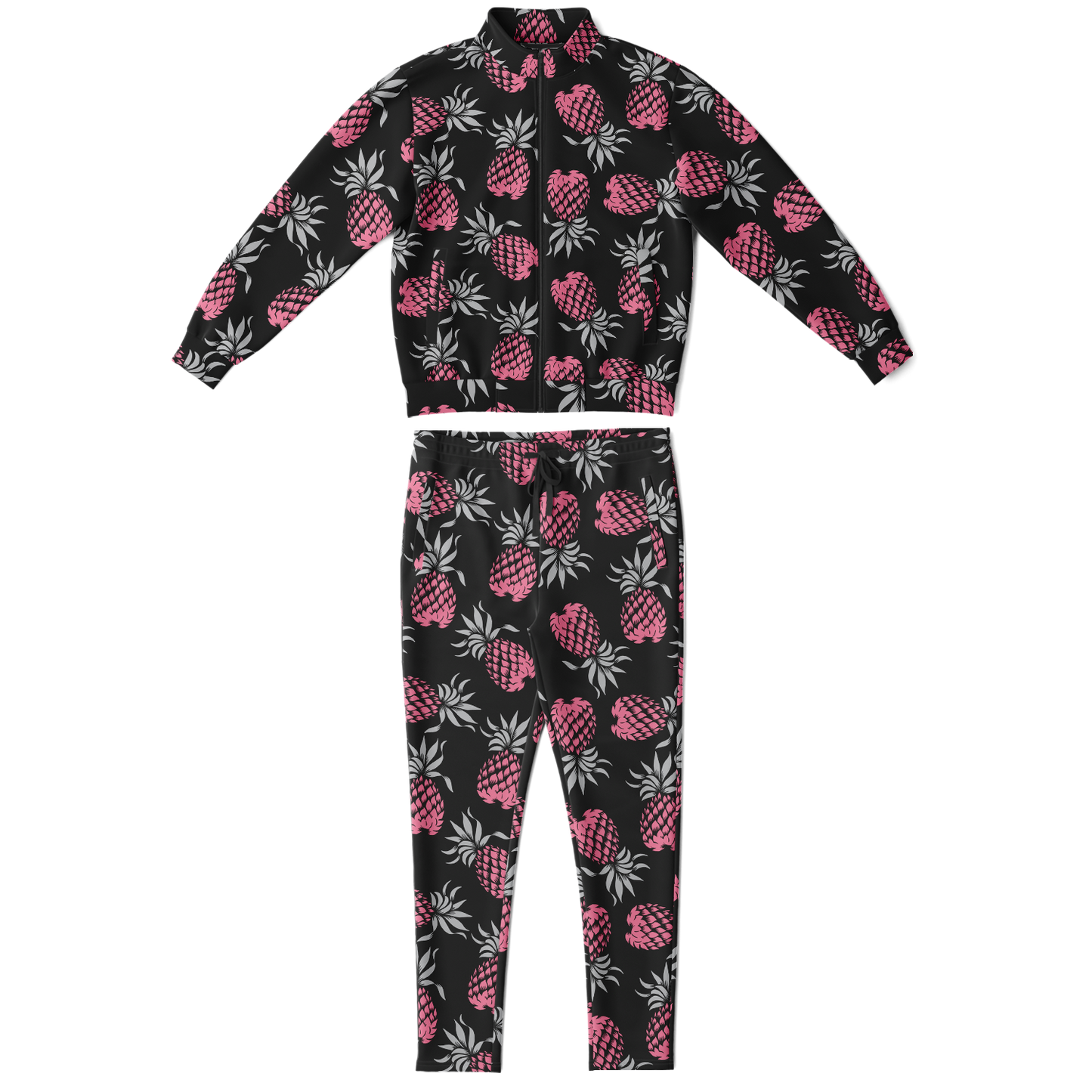 The Aloha Tracksuit – Pineapples of Eternity: Black+Grey+Pink