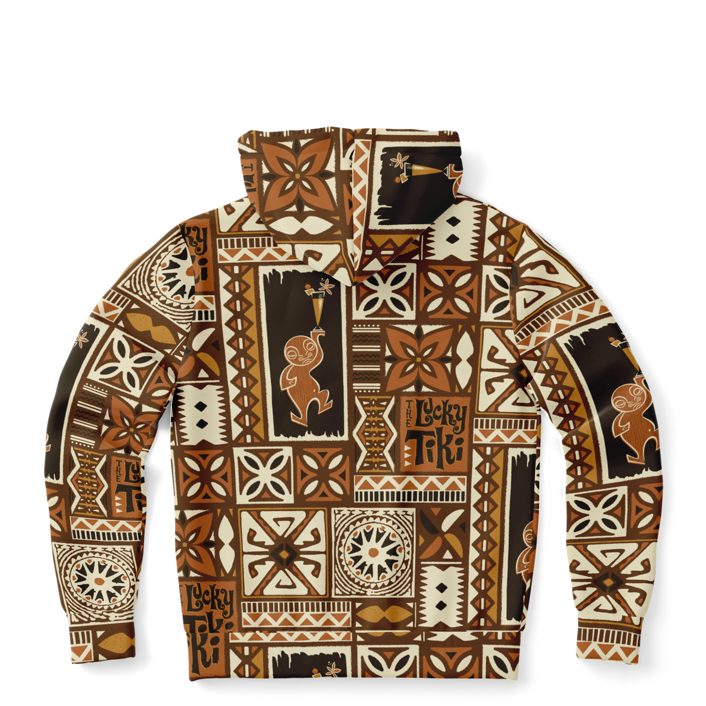 The Aloha Hoodie – LuckyTiki: Brown+Orange