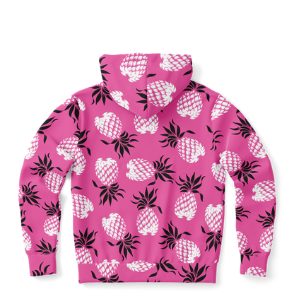 The Aloha Hoodie – Pineapples of Eternity: Pink+Black+White