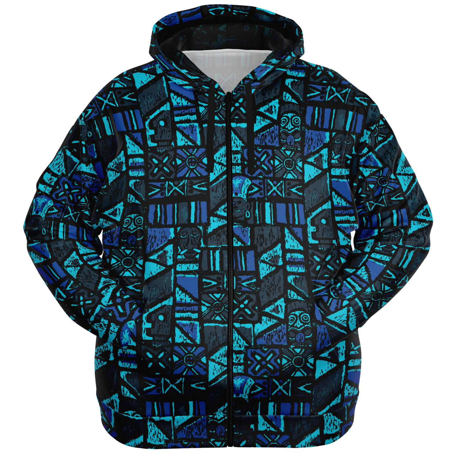 The Aloha Hoodie - PLUS-SIZE – Shelter Island Tapa: Midnight Lagoon