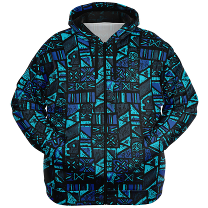 The Aloha Hoodie - PLUS-SIZE – Shelter Island Tapa: Midnight Lagoon