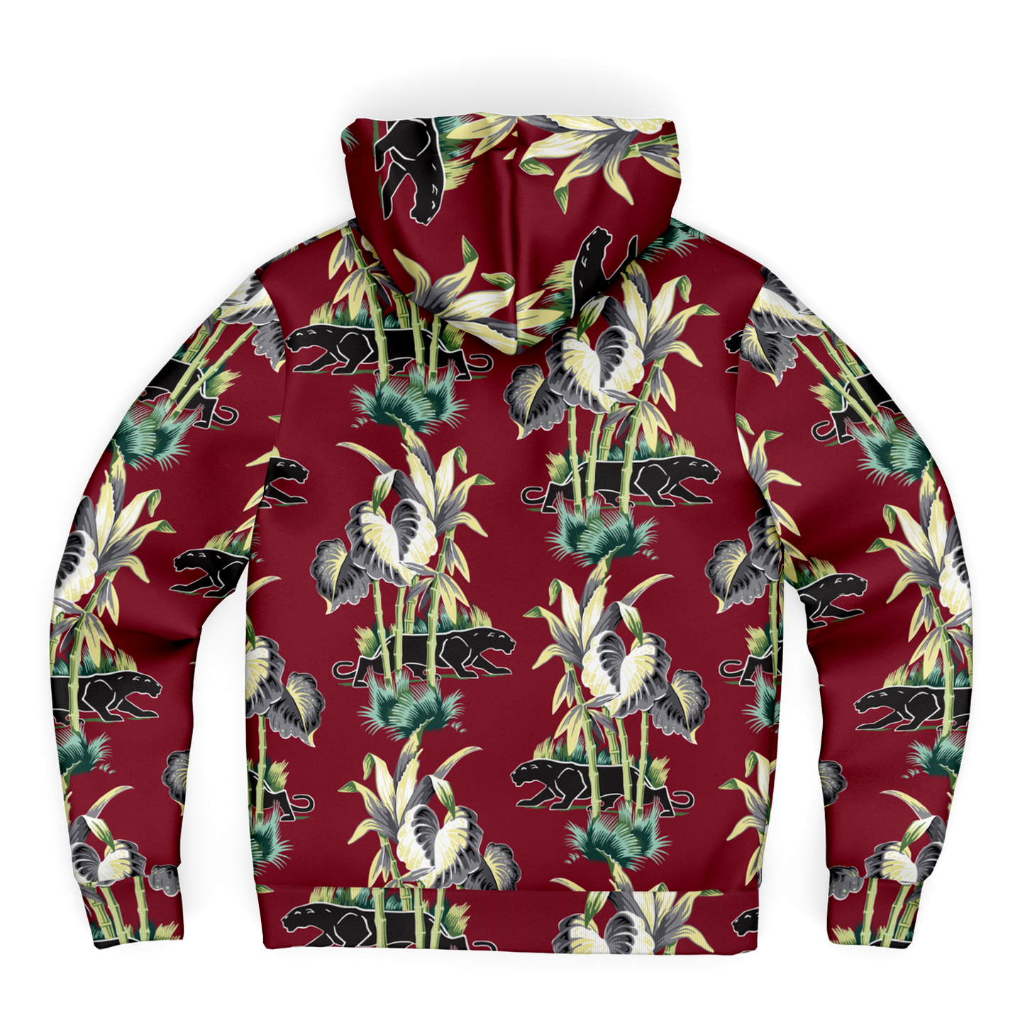 The Aloha Sherpa-Lined Hoodie – Jungle Cat: Dark Red