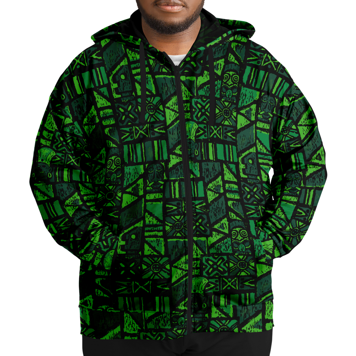 The Aloha Hoodie - PLUS-SIZE – Shelter Island Tapa: Fern Grotto