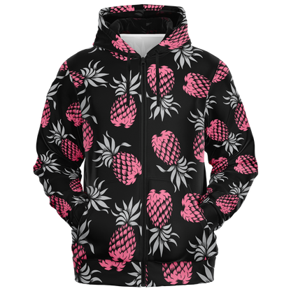 The Aloha Hoodie – Pineapples of Eternity: Black+Grey+Pink