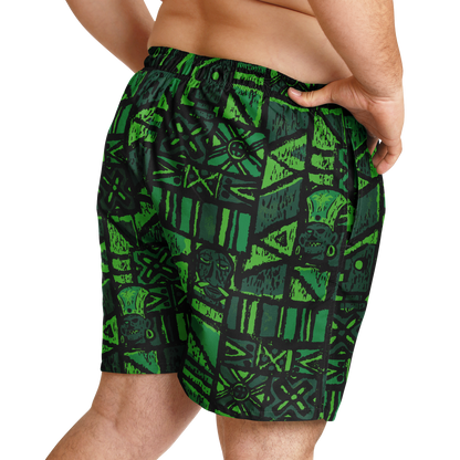 Swim Trunks – PLUS SIZE – Shelter Island Tapa: Fern Grotto