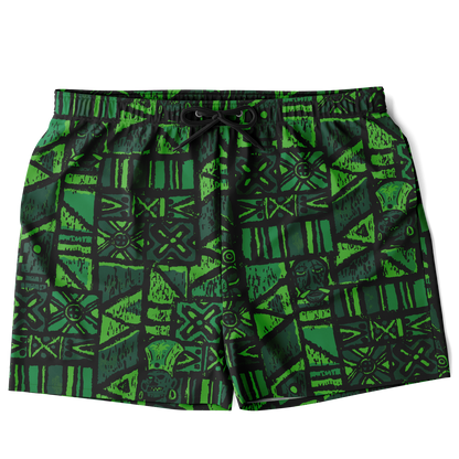 Swim Trunks – PLUS SIZE – Shelter Island Tapa: Fern Grotto