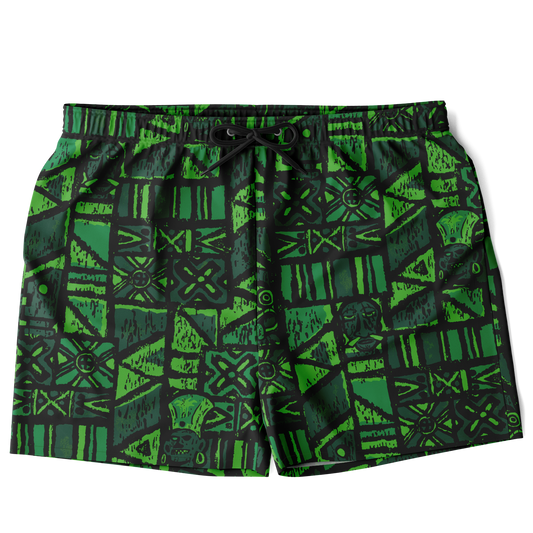 Swim Trunks – PLUS SIZE – Shelter Island Tapa: Fern Grotto