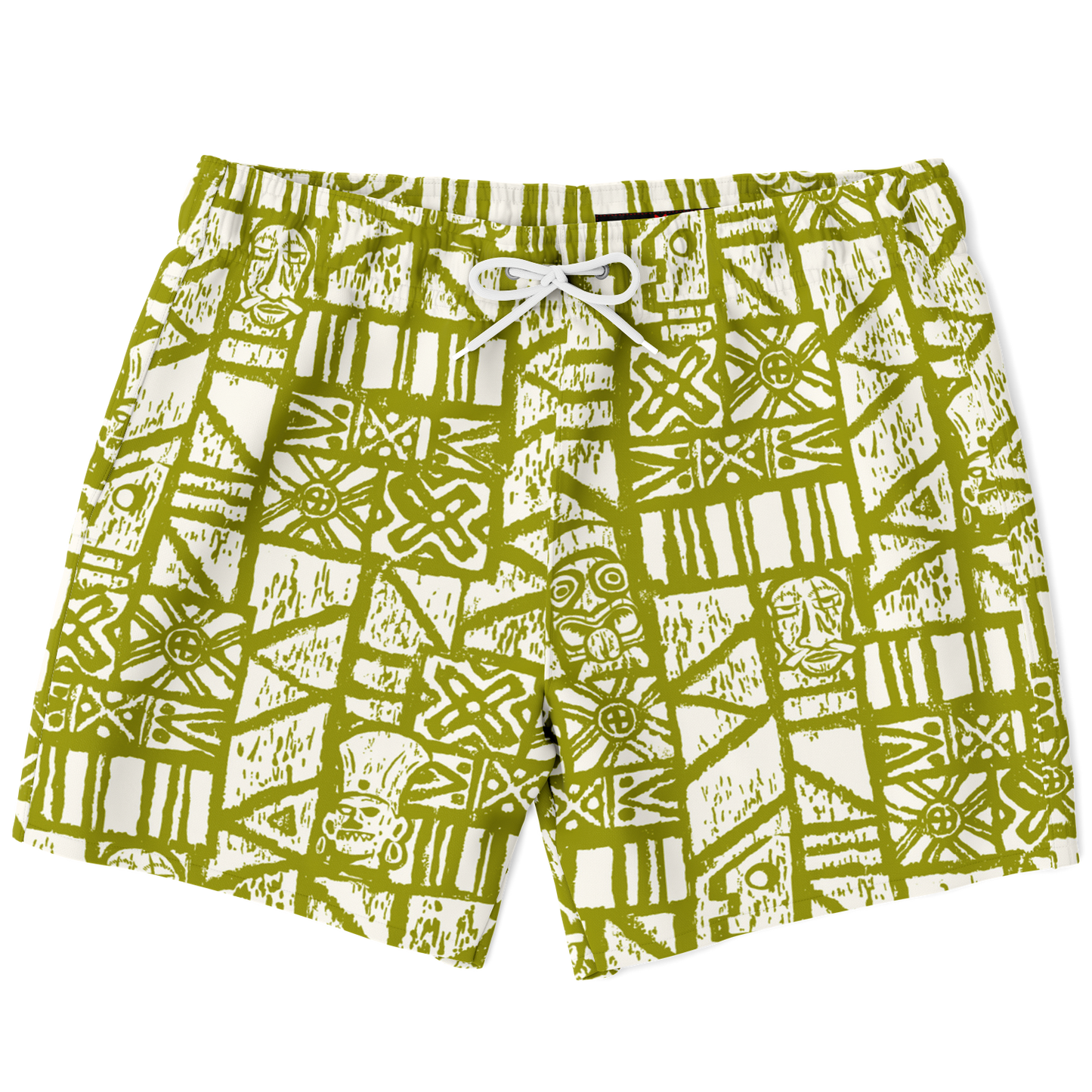 Swim Trunks – Shelter Island Tapa: White+Olive