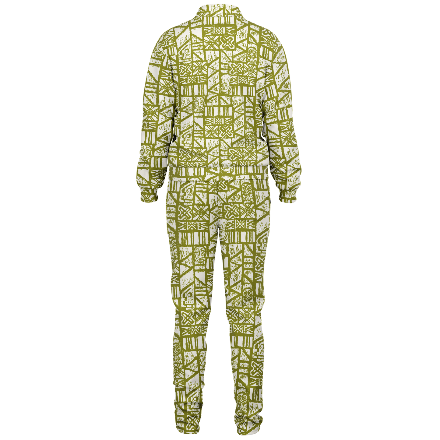 The Aloha Tracksuit – Shelter Island Tapa: White+Olive