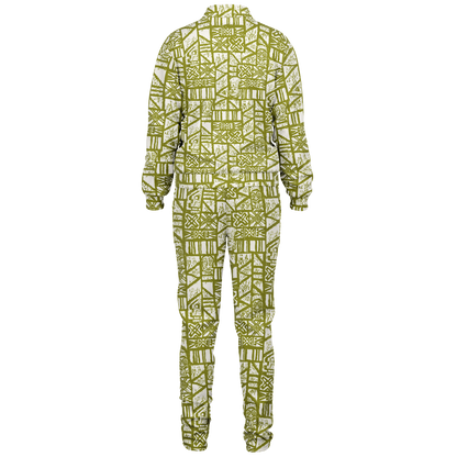 The Aloha Tracksuit – Shelter Island Tapa: White+Olive