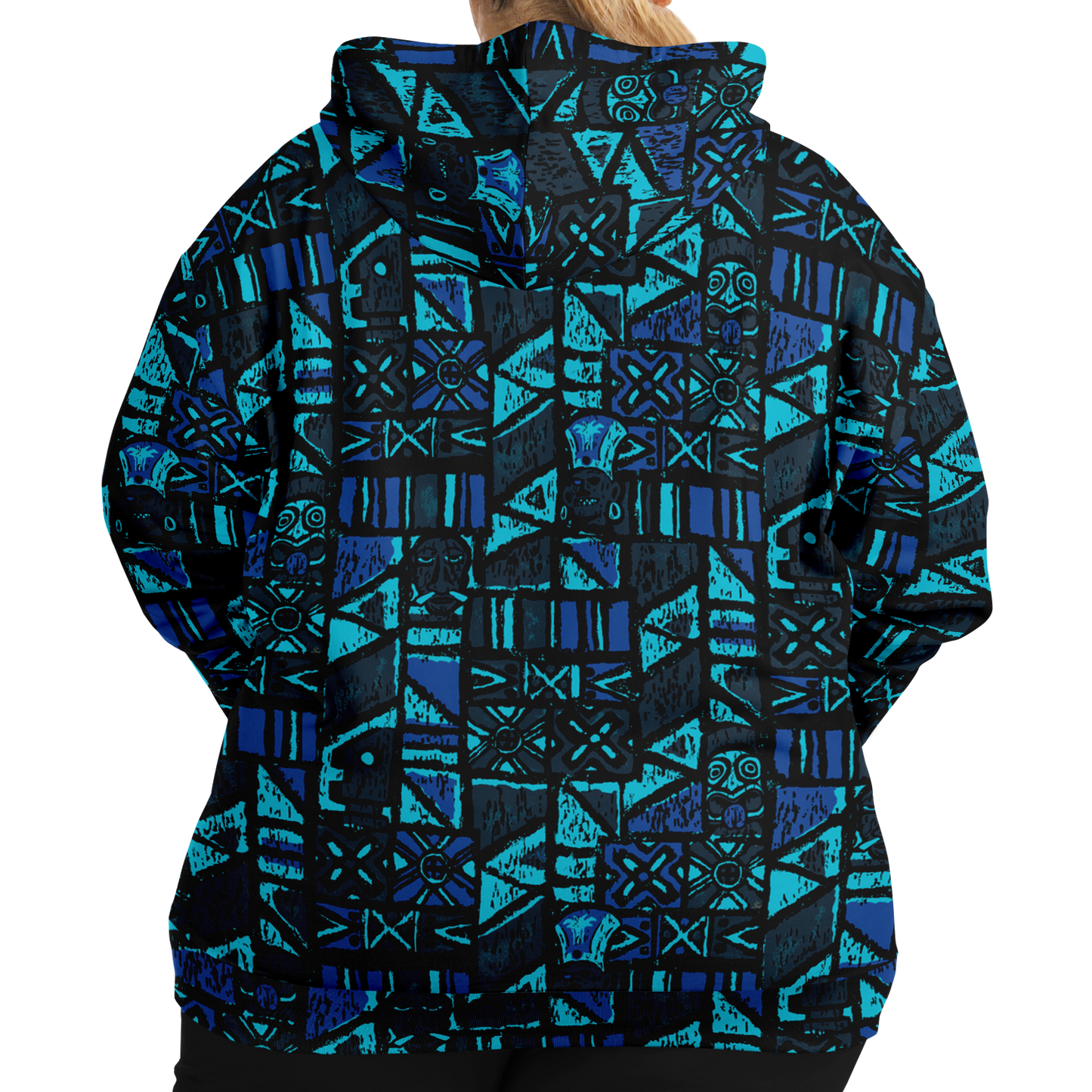 The Aloha Hoodie - PLUS-SIZE – Shelter Island Tapa: Midnight Lagoon