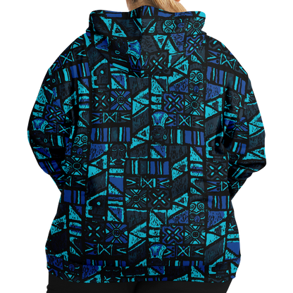 The Aloha Hoodie - PLUS-SIZE – Shelter Island Tapa: Midnight Lagoon