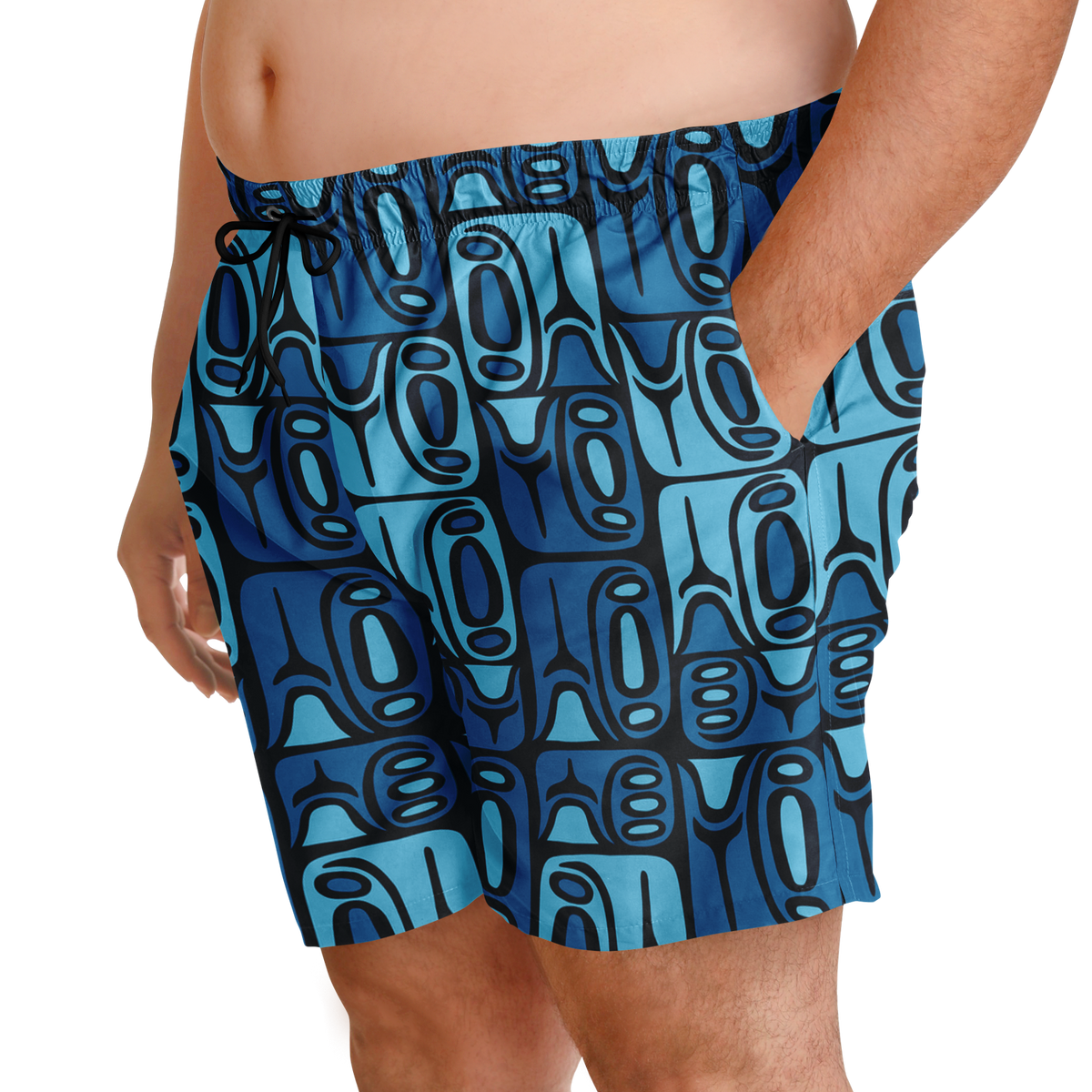 Swim Trunks – PLUS SIZE – Circa70: Dark Blue+Light Blue