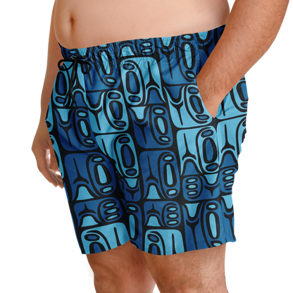Swim Trunks – PLUS SIZE – Circa70: Dark Blue+Light Blue