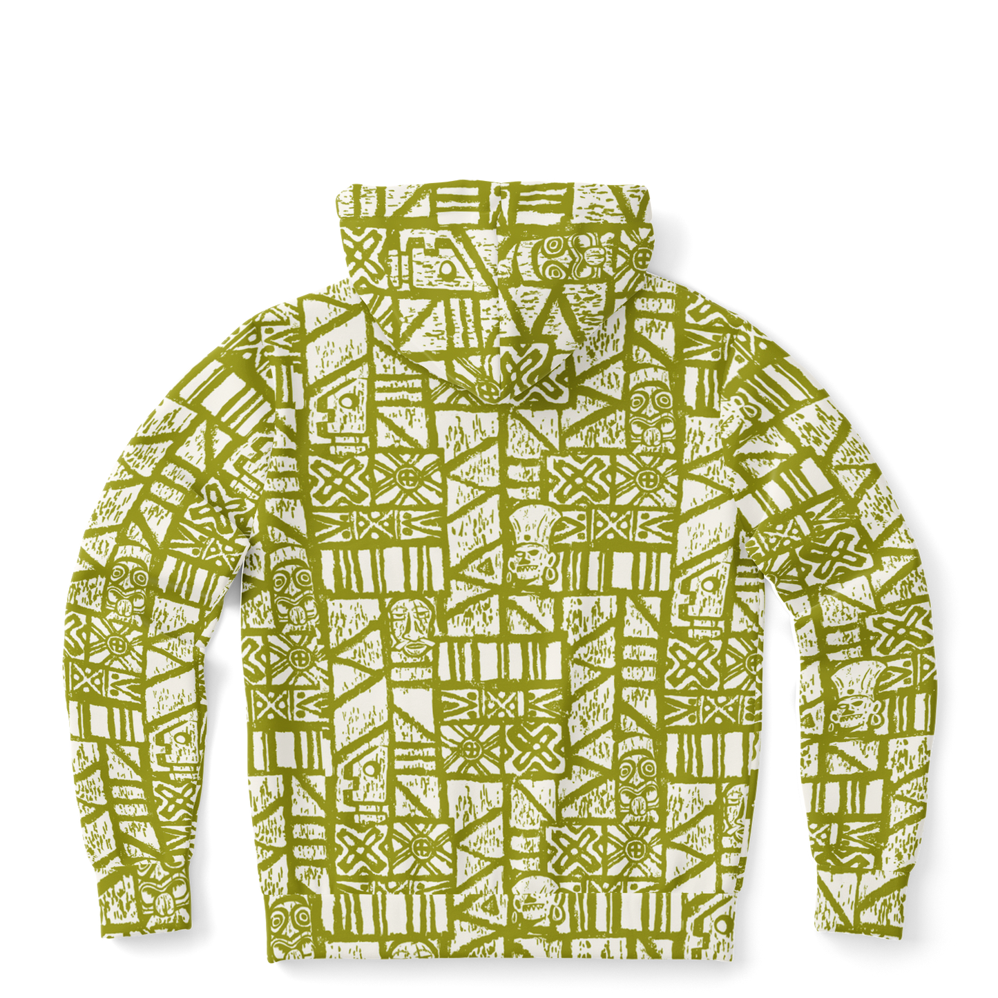 The Aloha Hoodie – Shelter Island Tapa: White+Olive
