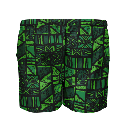 Swim Trunks – PLUS SIZE – Shelter Island Tapa: Fern Grotto