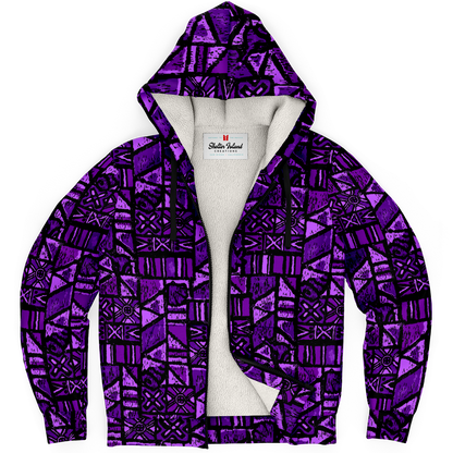 The Aloha Sherpa-Lined Hoodie – OG Tapa: Passion Flower